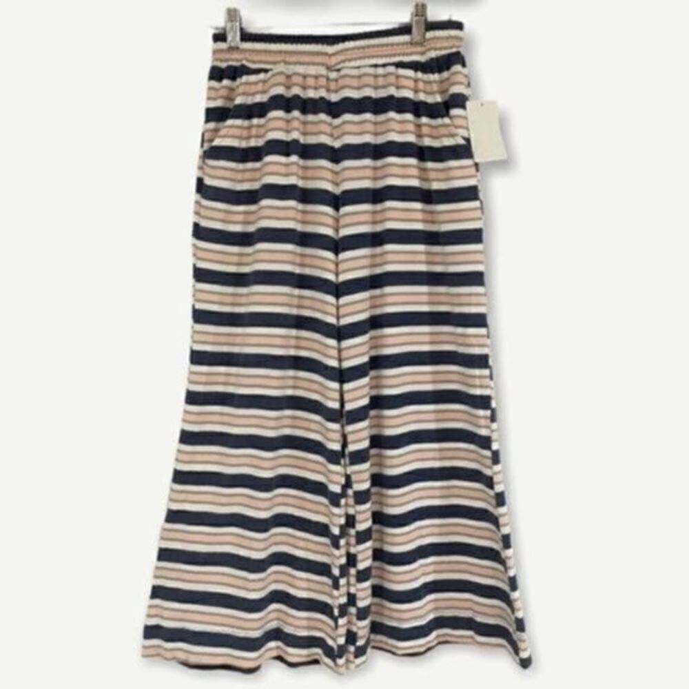 BP Nordstrom Cropped Striped Pajama Pants Pink & Navy XS NWT